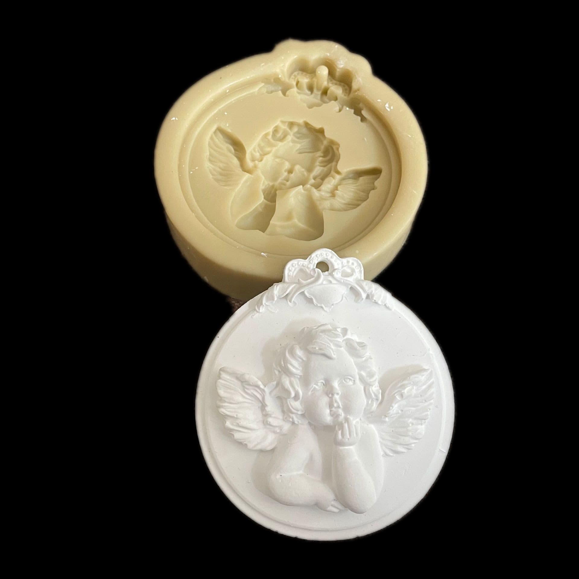 Angel Plaque Silicone Mold Aromatherapy Gypsum Decorative Plaque Mold