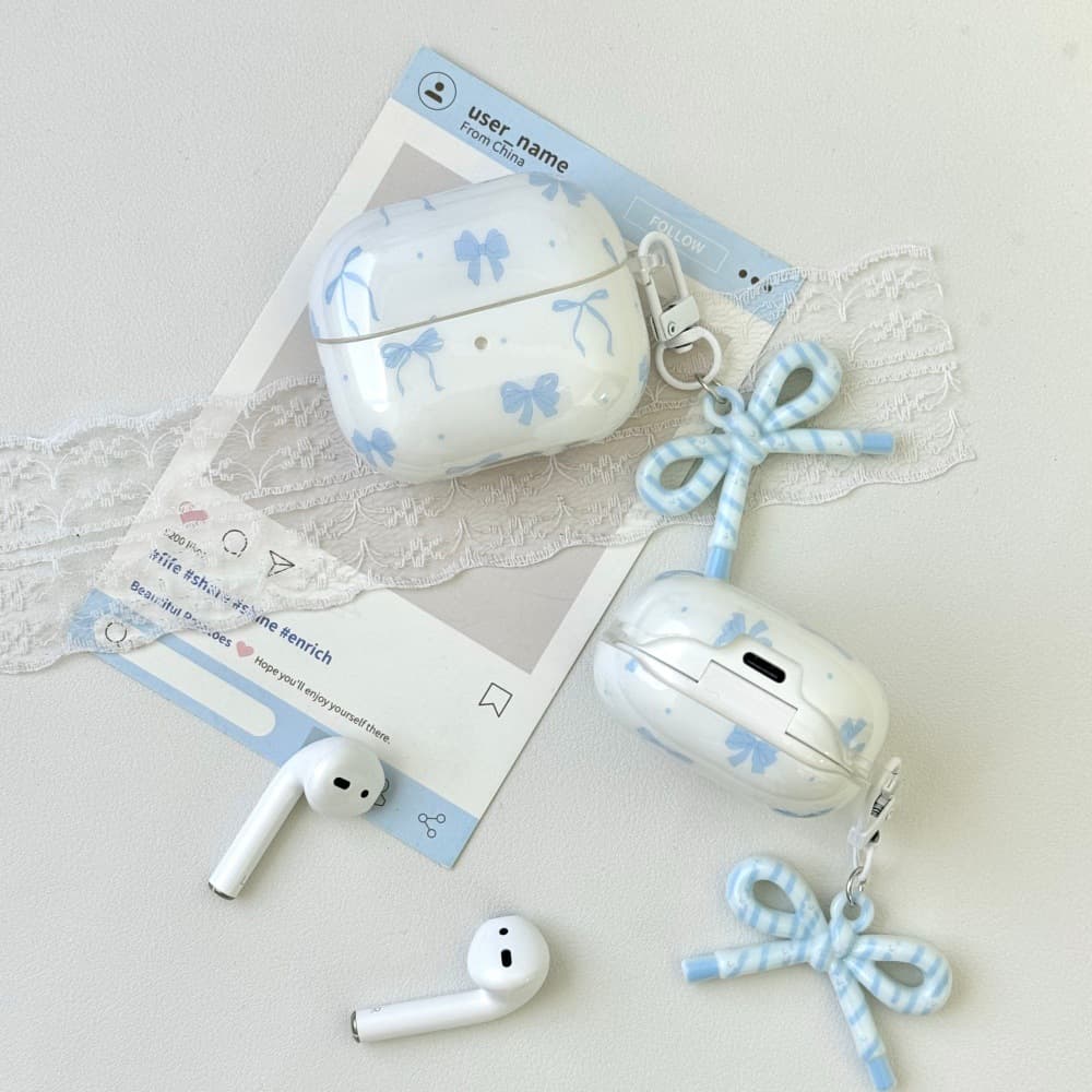 Fresh Blue Butterfly Earphone Case for Samsung Buds Pro Personalized Protective Cover Samsung Buds 3