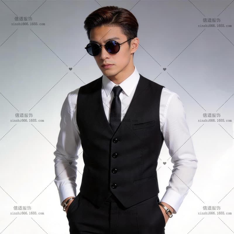 Spring and autumn men's vests, men's slim-fit Korean style men's work clothes suits, men's formal vests, men's groomsmen vests