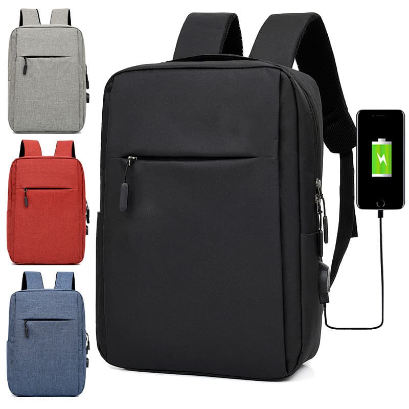 Cross-border backpack, men's computer backpack, logo printable business casual bag, water-repellent Oxford cloth student school bag