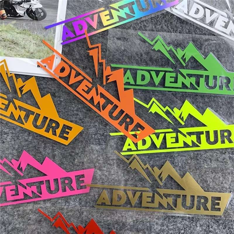AliExpress Motorcycle Sticker Adventure Laser Decorative Car Window Glass Sticker Funny JDM Sticker