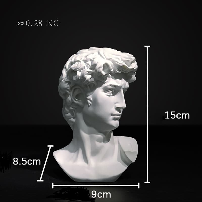 Resin Material Plaster Statue David Apollo School Student Still Life Portrait Painting Reference Ornament Exquisite
