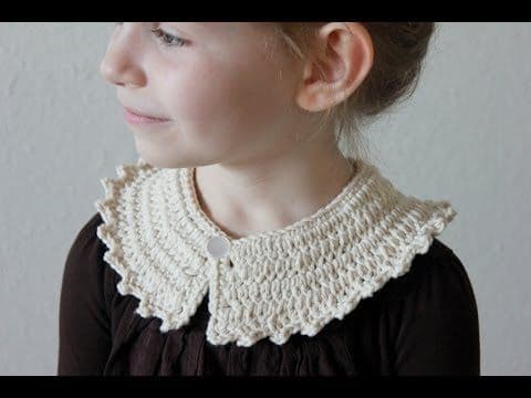 Custom Children's Hand-Crochet Collar Accessories, Sample Making and Production, Custom Children's Clothing, Crochet Knit Collar