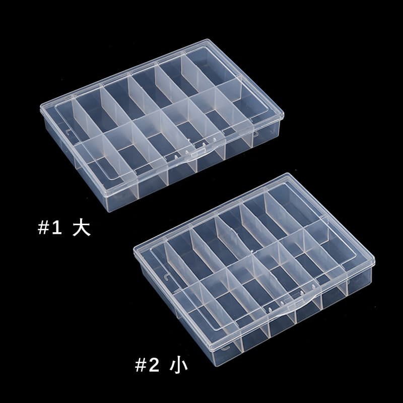 12-Slot Nail Tip Empty Box PP Storage Box Crystal Nail Mold Empty Container Jewelry Box