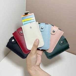 Pull-Out Card Holder Multi-Slot Convenient Large Capacity ID Card Bank Card Organizer Anti-Demagnetization Case