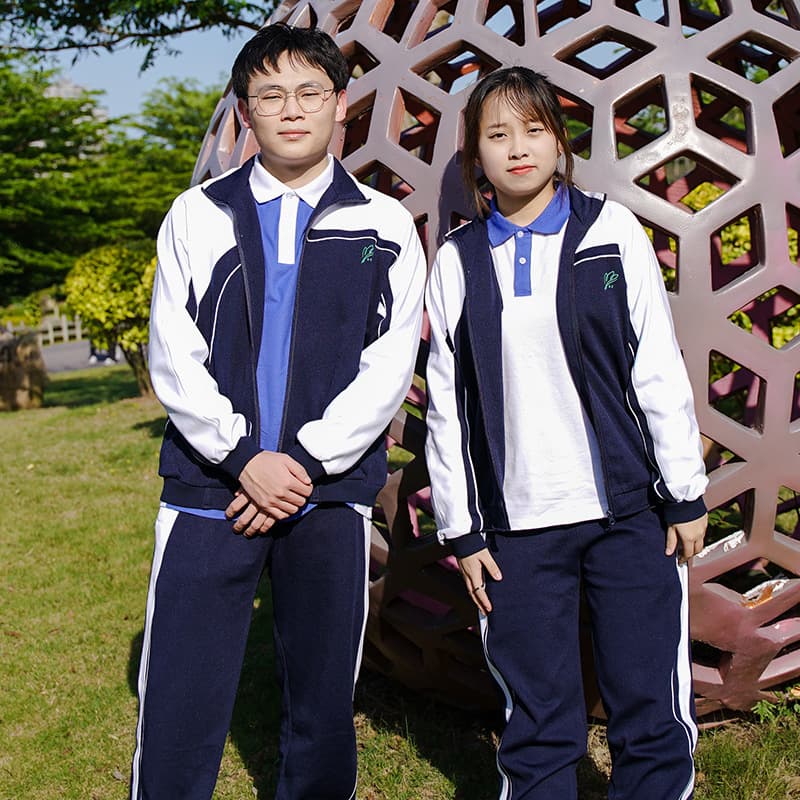 Shenzhen Middle School Winter Uniform: Loose Fit Zippered Jacket and Pants Set for Teenagers, Unisex Sportswear