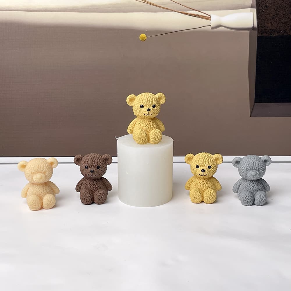 Cute Bear Silicone Mold Candle Silicone Mold Plaster Mold DIY Decoration Mold 8923