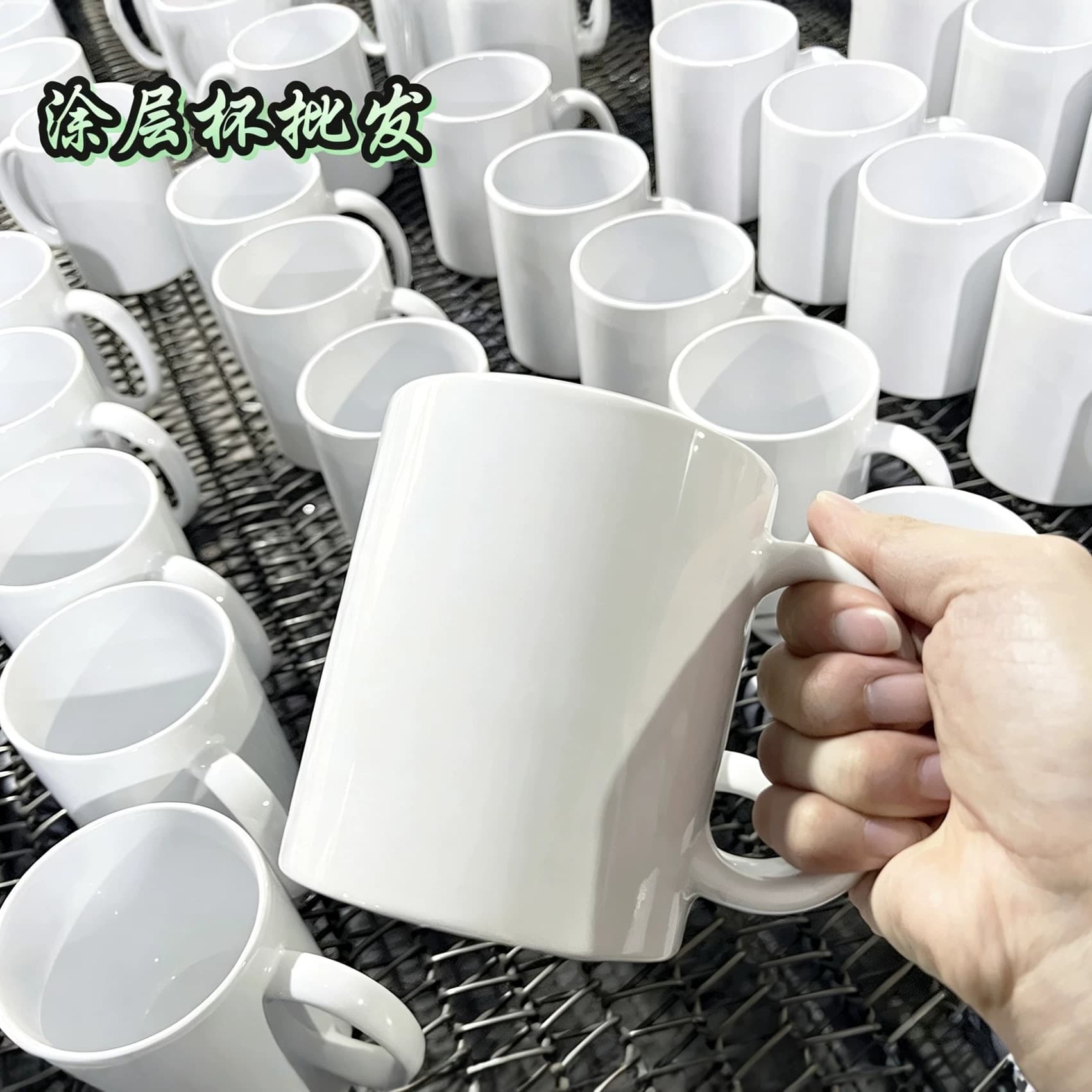 Manufacturer supplies spot simple white ceramic cup mug with printed logo milk cup gift cup foreign trade cross-border