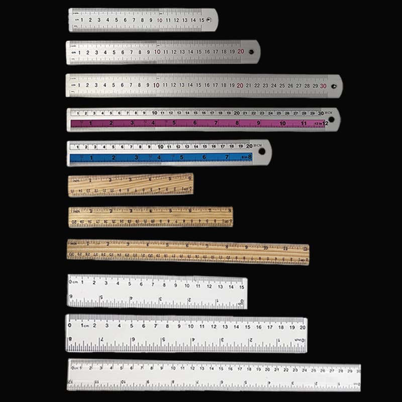 Factory direct sales of 1-meter stainless steel rulers (10/15/20/30/40/50/60cm).