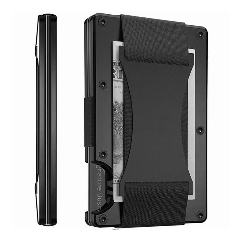 Factory Direct New Metal Card Holder Carbon Fiber Wallet Rfid Anti-theft Technology Blocking Slim Money Clip