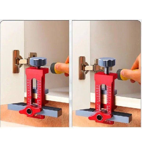 Woodworking Hole Drilling Tool Cross-border Red Cabinet Door Installation Manual Tool Adjustable Positioning DIY