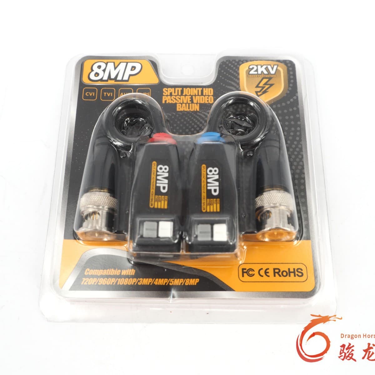 VideoBalun surveillance camera TVI CVI analog AHD coaxial high-definition twisted-pair transmitter can splice.