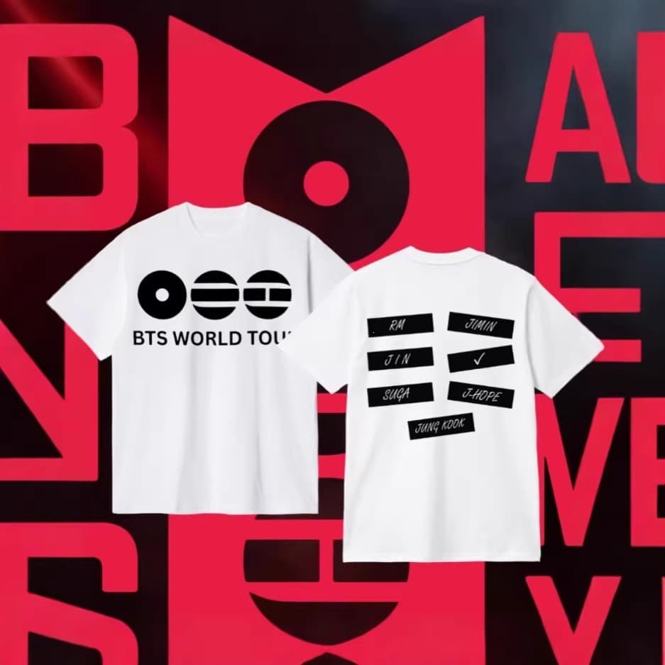 BTS Bangtan Arirang Tour Same Style Top Summer Cotton Retro Base Tee