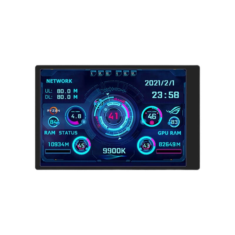 3.5-inch Computer Secondary Screen IPS Full View USB-C Case Display PC Temperature Monitor No AIDA64 Required