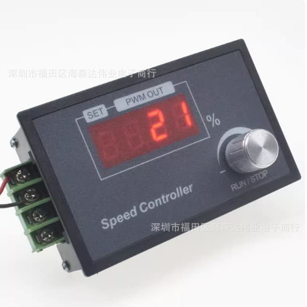 Digital PWM DC Motor Speed Controller, 6V-60V Wide Voltage 30A, Intelligent Industrial Grade, 6 Adjustable Functions