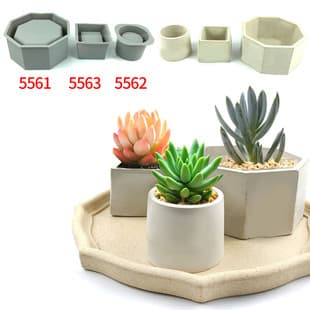 Flower Pot Mold Round Square Cement Flower Pot Silicone Mold Cement Double Layer DIY Handmade Plaster Flower Pot Vase Mold