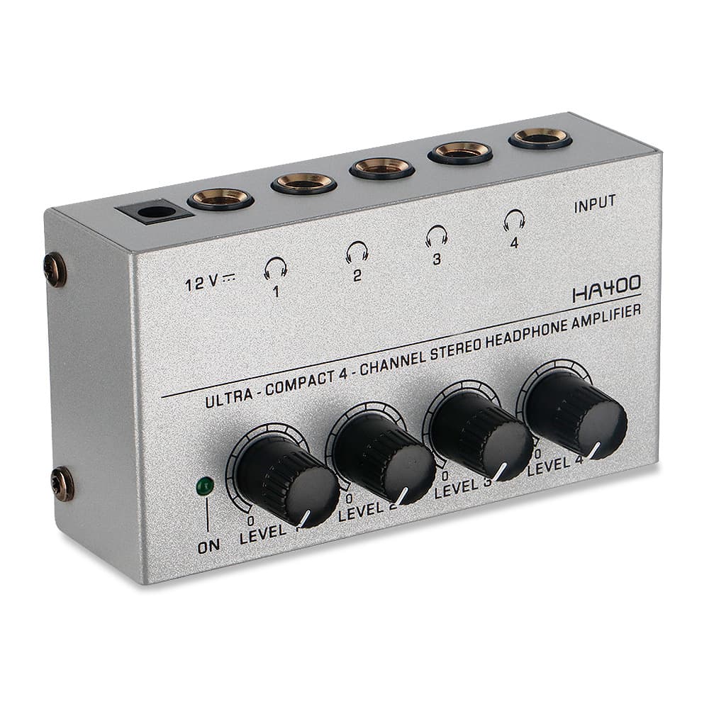 Quad Headphone Amplifier HA400 Studio Mixer Monitor Amplifier Multi-Channel Headphone Amplifier