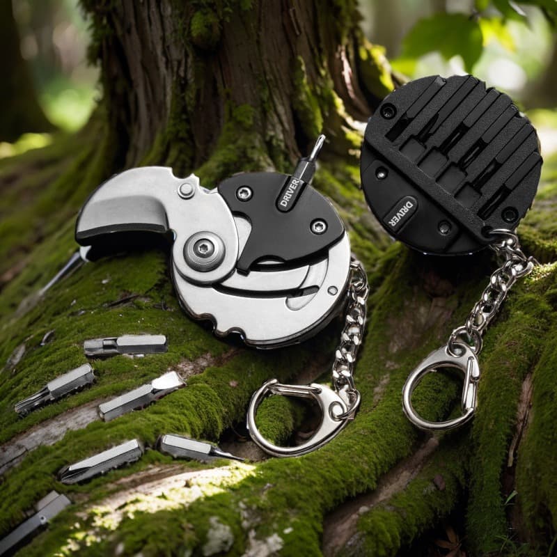 Coin Pocket Outdoor Folding Knife Sharp Portable Mini EDC Tool Keychain