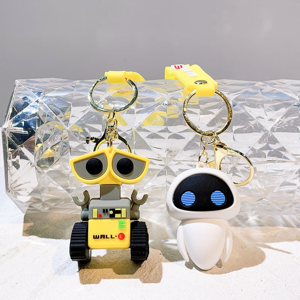 Cute cartoon robot Wall-E keychain Wall-Eva keychain men's and women's bag pendant gift wholesale