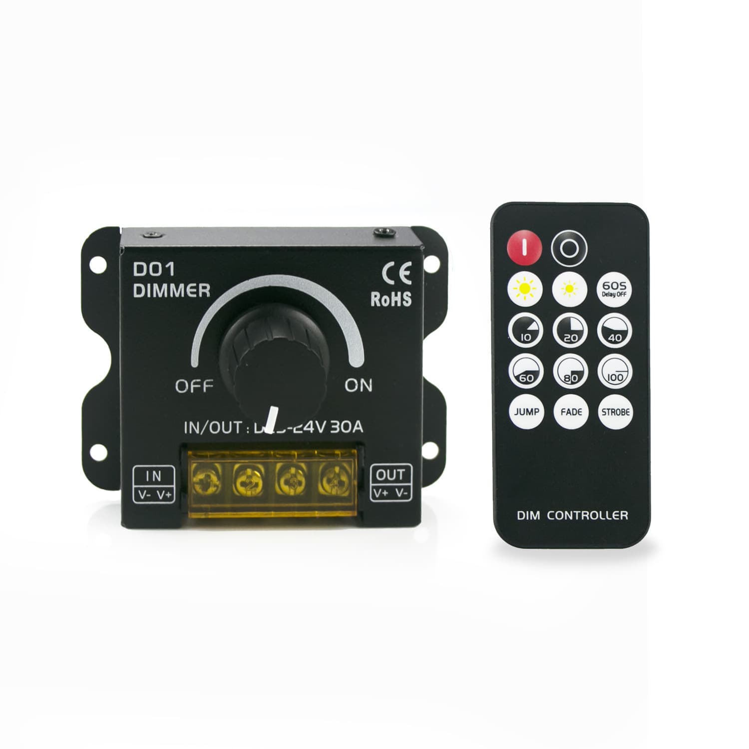 14-key RF360W manual dimmer 14-key wireless radio frequency remote control 30A high-power dimmer