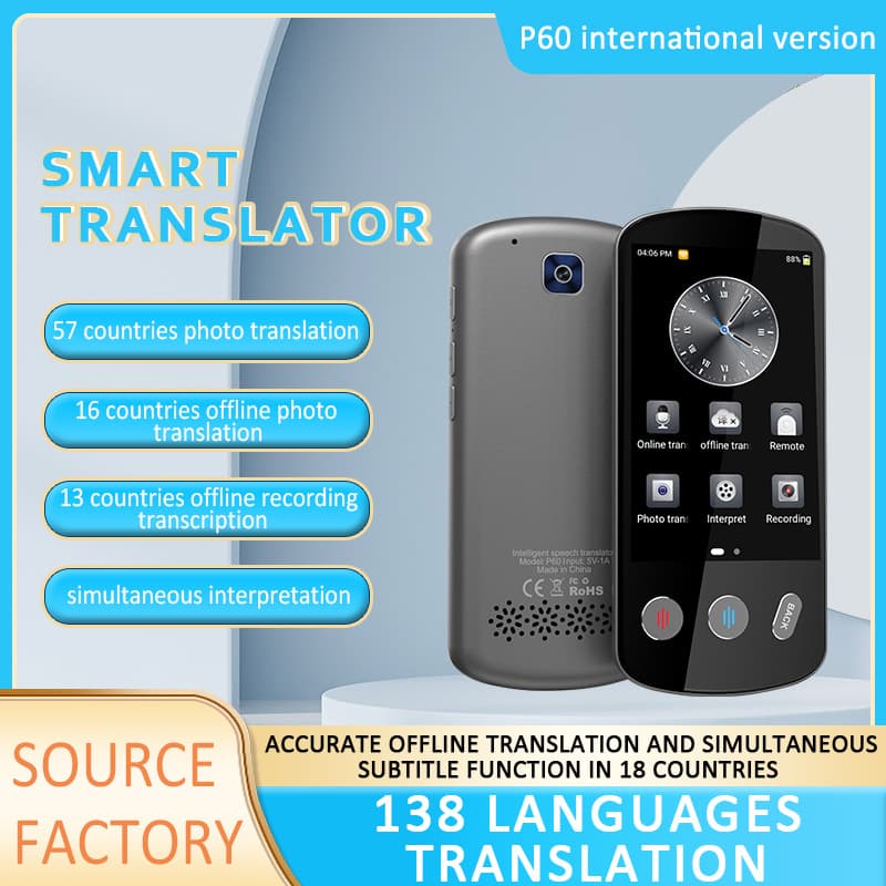 Smart Voice Translator P60 Business Simultaneous Interpretation Translator Arabic Vietnamese Offline Translation Pen