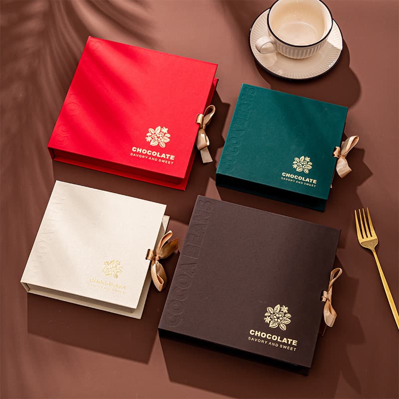 Book-shaped high-end creative European starry sky truffle DIY Valentine's Day 9/16 compartment chocolate packaging box gift box tote bag