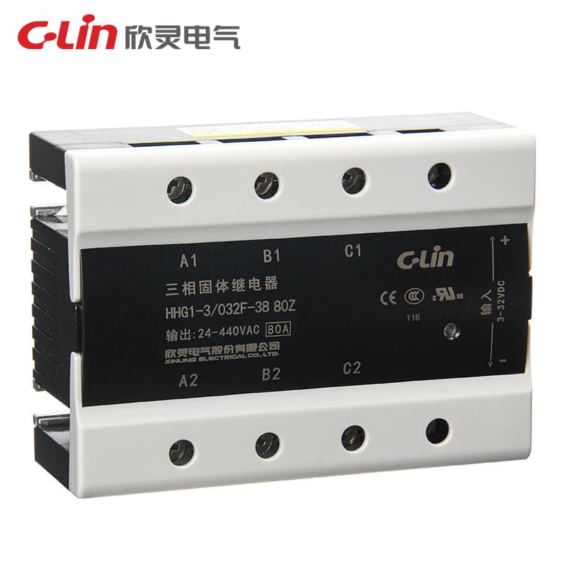 Xinling Three-phase Solid State Relay Manufacturer Supply Relay HHG1-3/032F-38 80A Solid State Relay