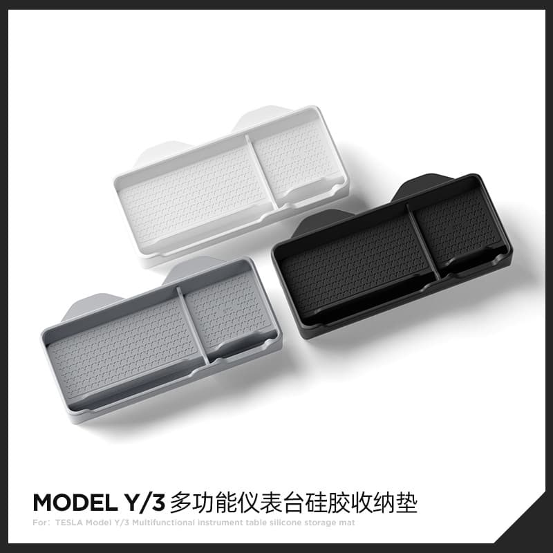 ETC Bracket Silicone Pad Storage Box Modification Accessory for Tesla Model Y/3 Dashboard Screen Rear