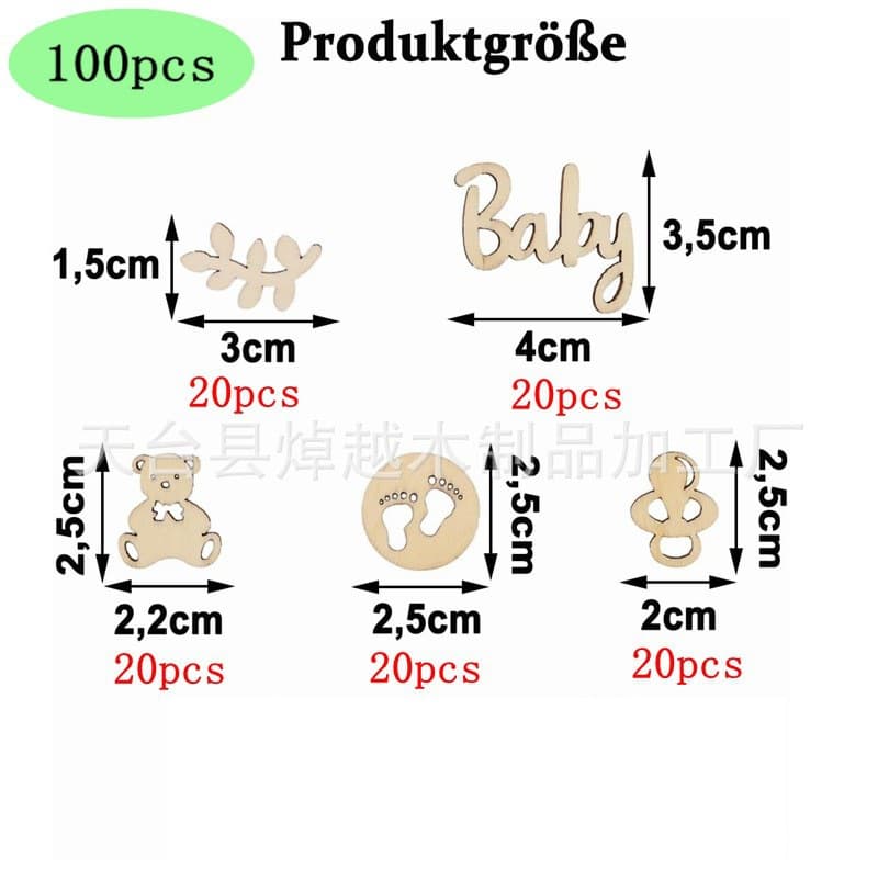 In Stock Birthday Party Confetti Decoration Set Wood Chips DIY Kids Baptism Party Decor Wedding Toss Decoration