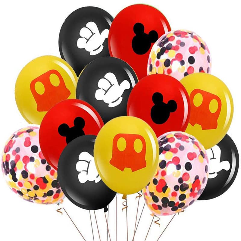 Mickey Mouse Wonderland theme decoration Minnie Mickey latex balloon set birthday party decoration Amazon hot sale