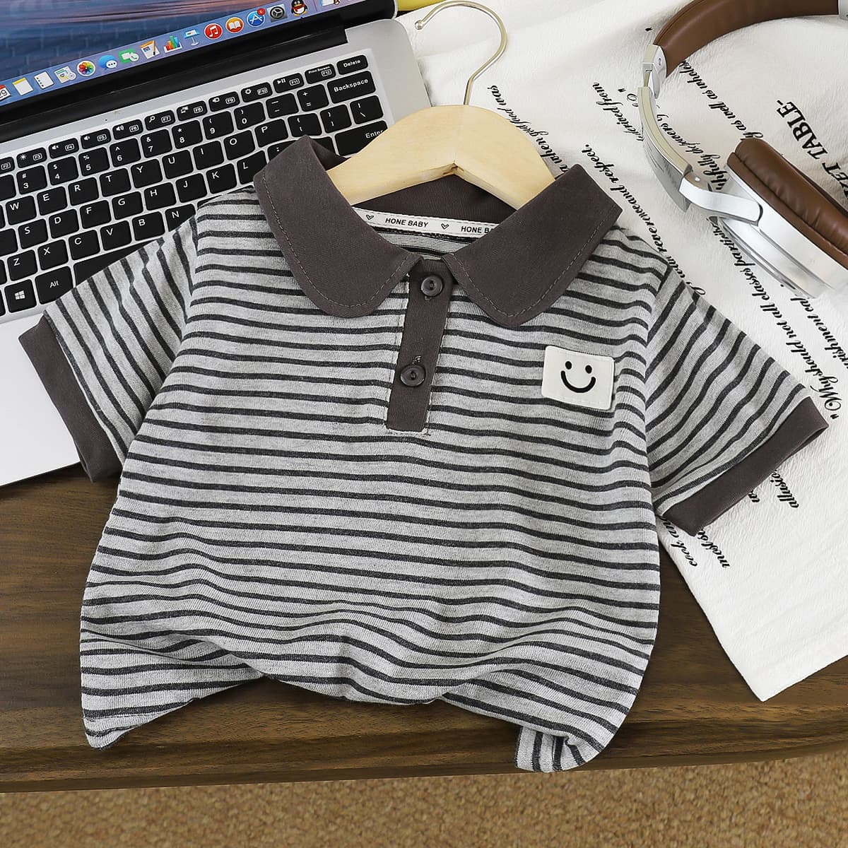 Children's Striped Short Sleeve 2026 Spring/Summer New Style Korean Fashion Top for Boys and Girls Casual Versatile