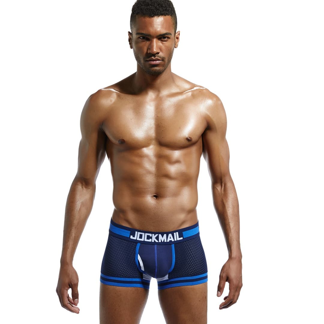 JOCKMAIL Men's Boxer Briefs Non-Roll Leg Edge Sports Underwear