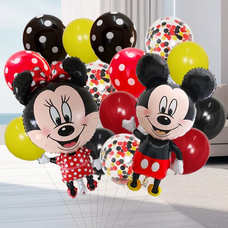New Cross-border Cartoon Mickey Mouse Mickey Minnie Suit Children's Birthday Party Decoration Arrangement Balloons Wholesale