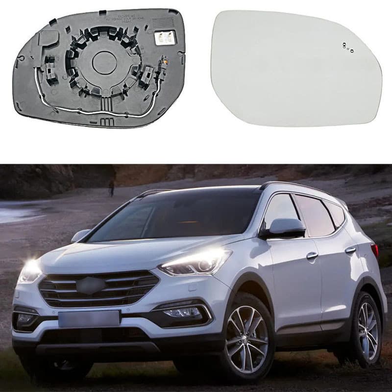 Replacement rearview mirror glass for 2015-2018 Hyundai Santa Fe
