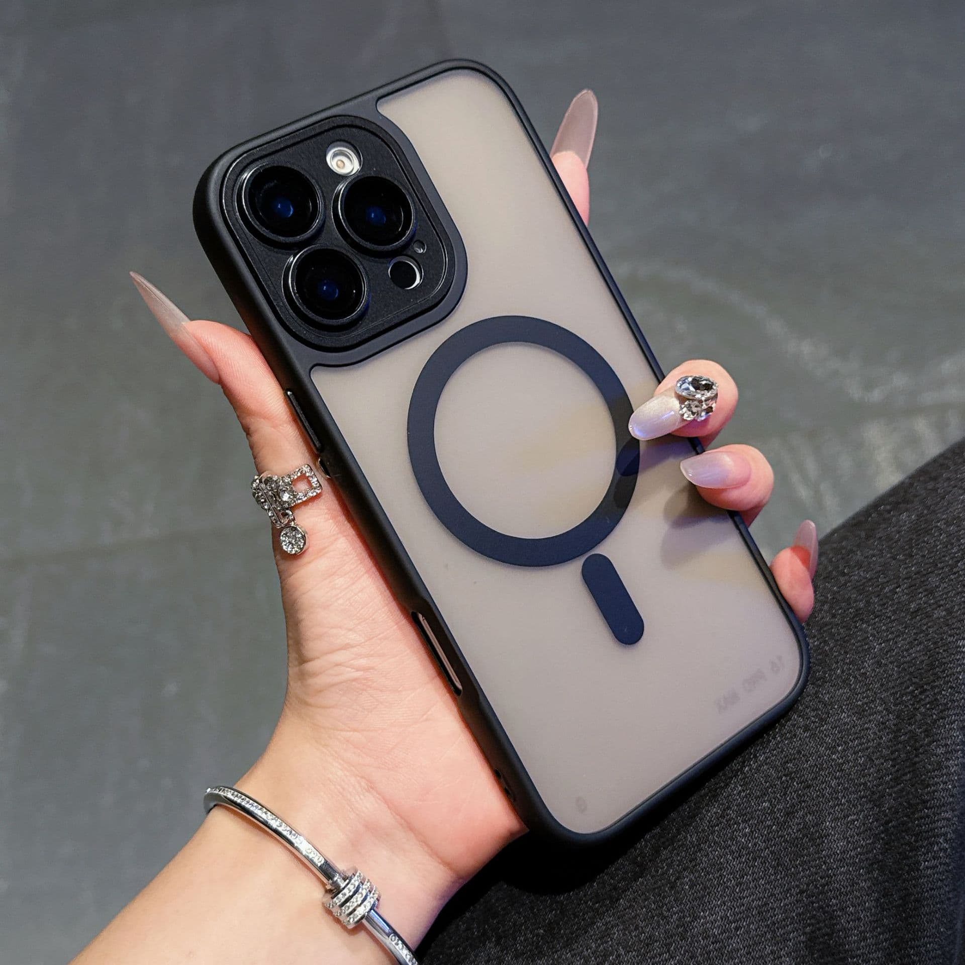 Compatible with iPhone 17 Fine Texture Magnetic Case for 17 Air, iPhone 17 Pro, 17pm Lens Film Full Coverage
