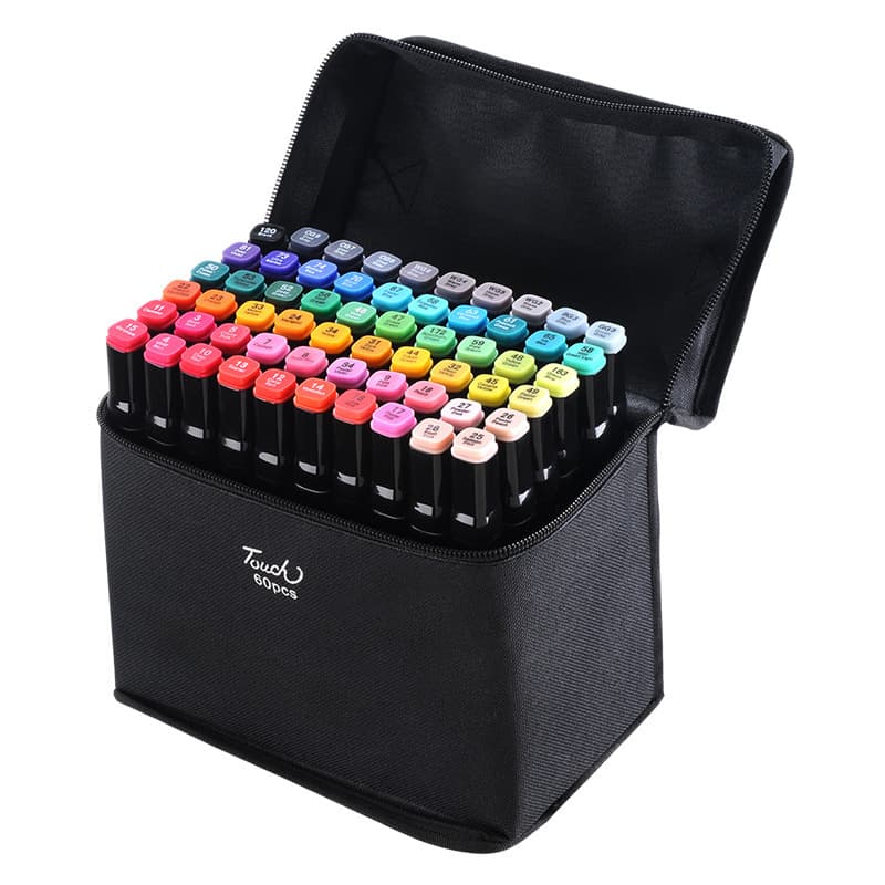 Touch Double-Headed Oil-Based Alcohol Marker Pens Set for Students Anime Hand Drawing 168 Colors Bag Included Art Supplies
