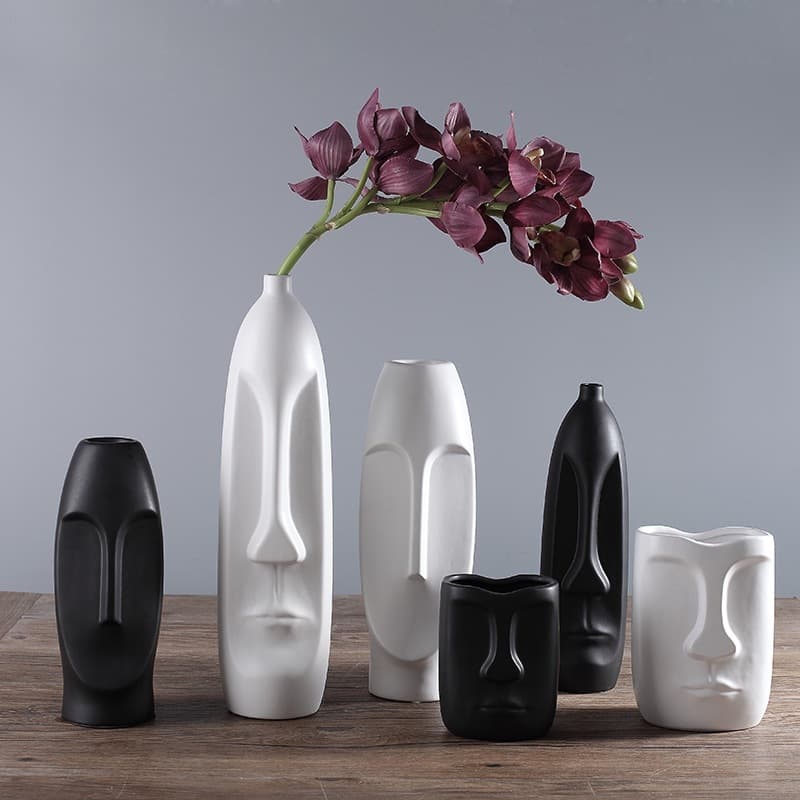 Nordic Vase Decorative Creative Ornament Living Room Entryway Home Decoration Ceramic Craft Display Wholesale