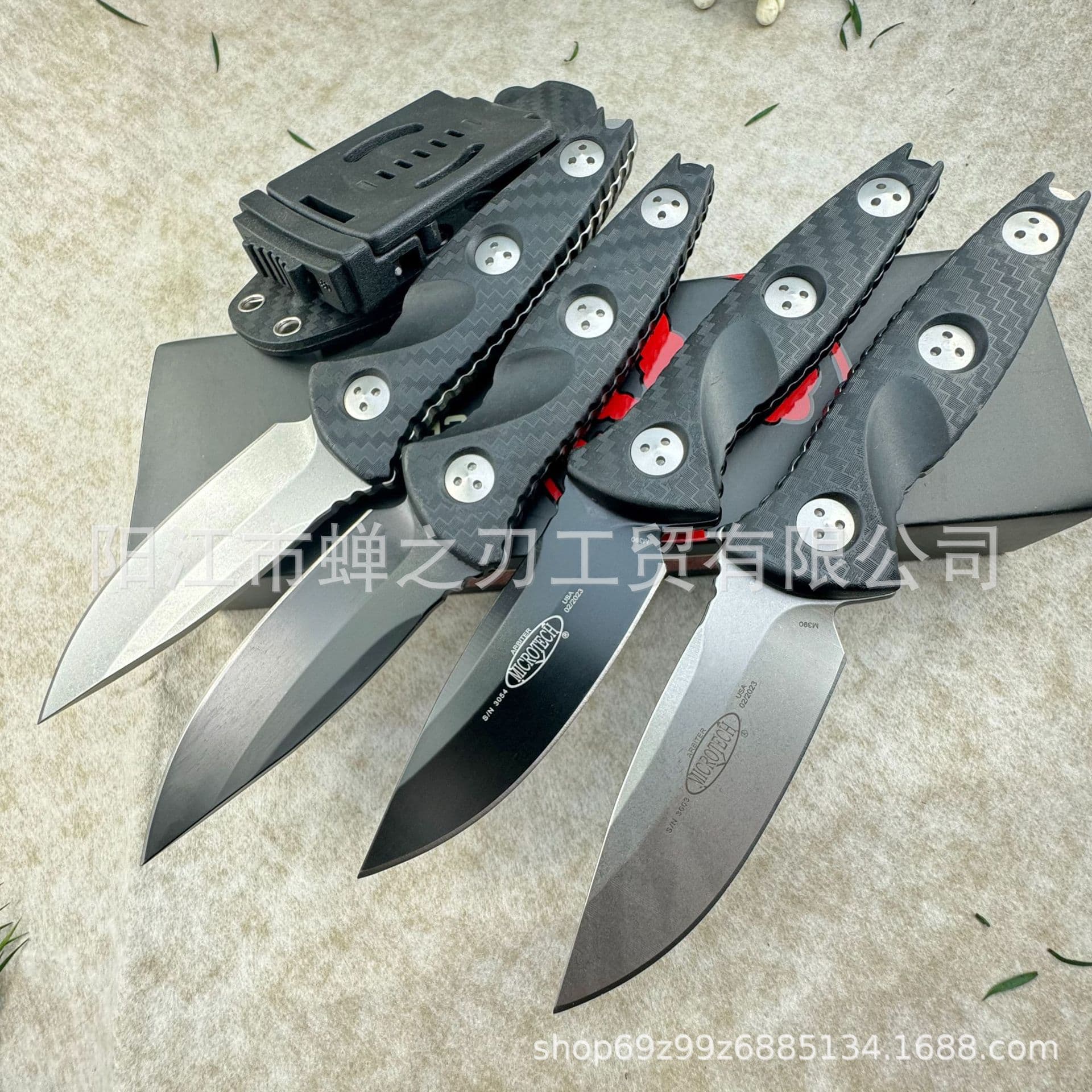 Factory Wholesale Microtech Alpha One-Piece Fixed Blade Outdoor Camping Tactical Knife Survival Knife Sheath Fruit Knife
