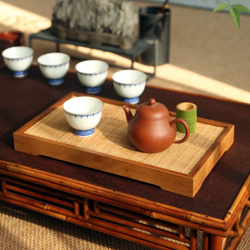 Bamboo Tea Tray, Tea Serving Tray, Bamboo Water Storage, Bamboo Silk Coaster, Teapot Mat, Water Storage Kung Fu Tea Set, Tea Mat