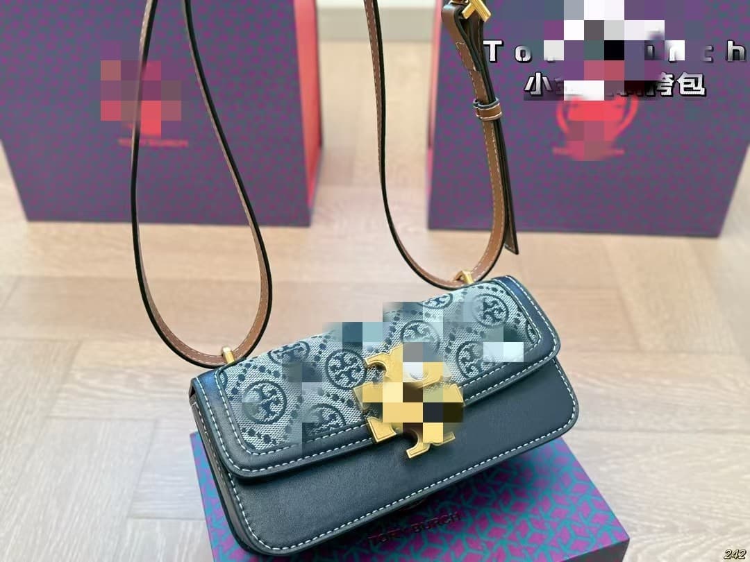 Spot TLBQ new one-shoulder cross-body portable chain small square bag gold brick tofu bag genuine leather versatile casual bag