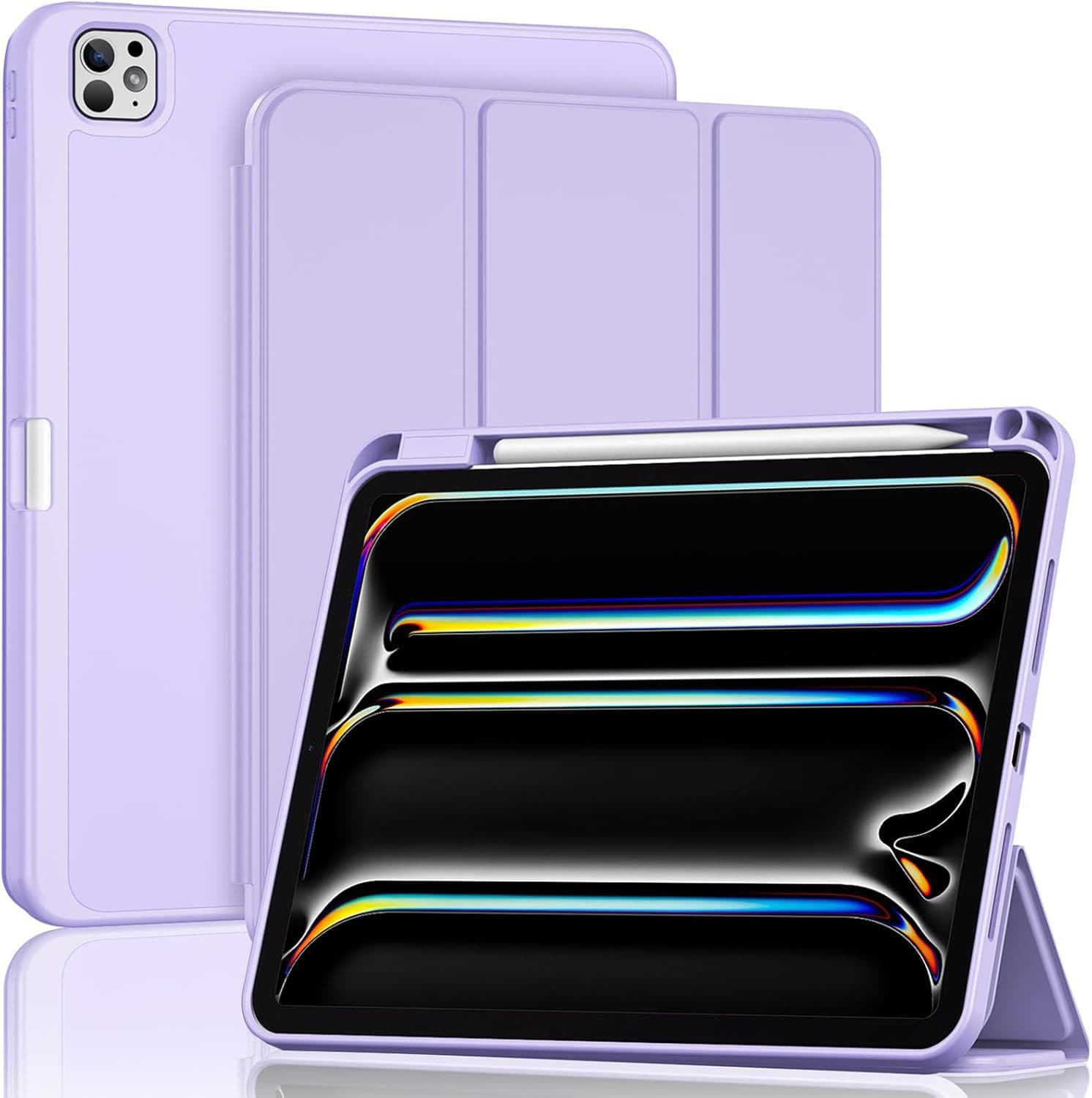 Compatible with 2025 iPad Pro 11-inch Case, Tri-Fold Back Adhesive Soft Shell, iPad 10P Tablet Protective Cover, Shockproof Case