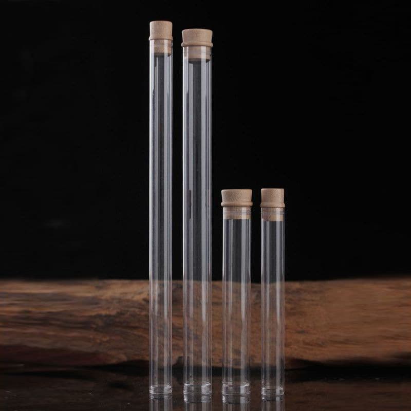 Portable Acrylic Incense Tube Transparent Incense Holder Hard Shell Moisture-Proof Sandalwood Storage Incense Organizer Incense Tube 10g