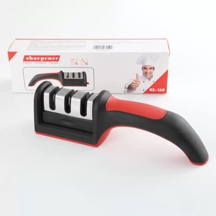 Home Multi-functional Four-stage Knife and Scissor Sharpener, Viral Rapid Sharpening Stand with Honing Feature