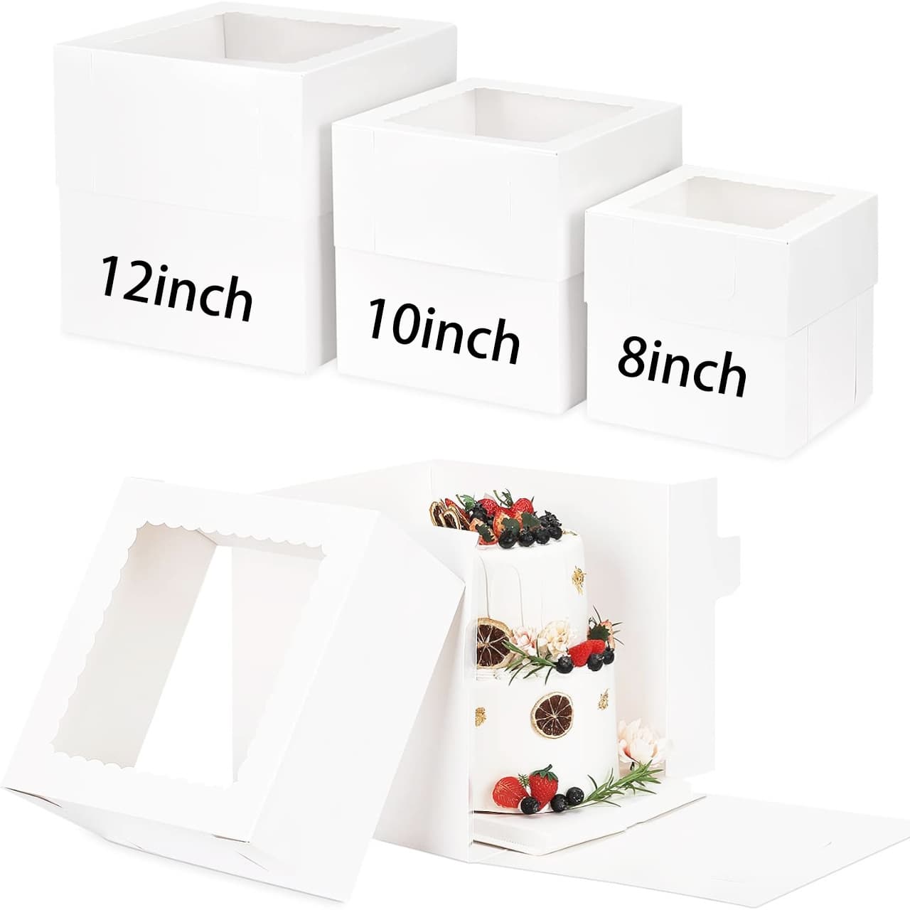 New Cross-border Amazon Cake Box Pastry Box Bread Box Birthday Cake Box Baking Dessert Cake Packaging Box