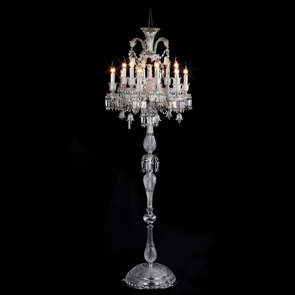 Wholesale European crystal living room floor lamp modern simple and atmospheric bedroom bedside lamp American study floor lamp