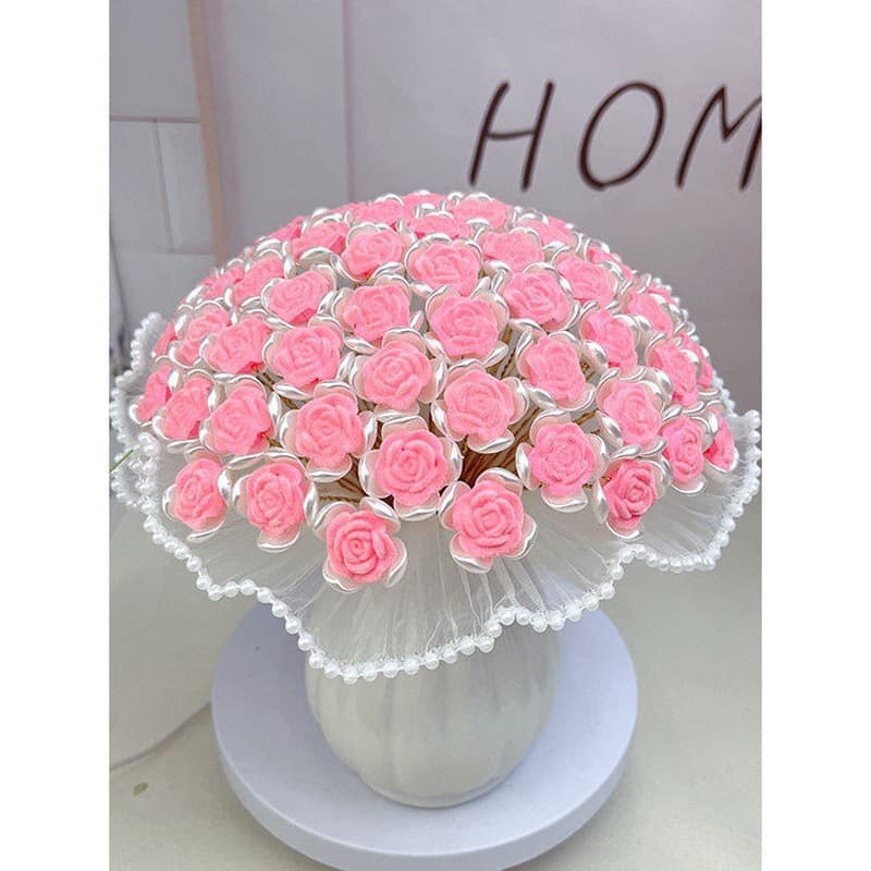 Velvet Rose DIY Handmade Beading Material Kit Bouquet
