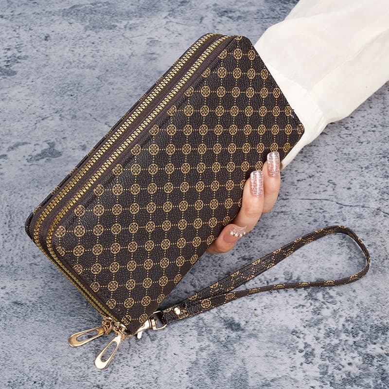 Adapted to bags for women, new floral long wallet, clutch, mobile phone bag, coin purse, multifunctional card bag, zipper bag