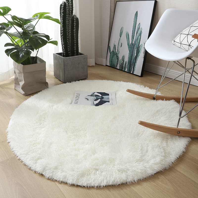 Yoga Mat, Living Room, Bedroom, Sofa Pad, Round Silk Wool Rug, Hanging Basket Chair Cushion, Stain-Resistant, Non-Slip, Easy to Clean, Blanket Pad