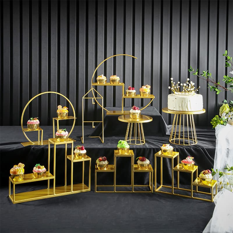 European Style Dessert Display Stand Wedding Decoration Set Simple Cake Cupcake Stand Buffet Cold Meal Tea Party Table