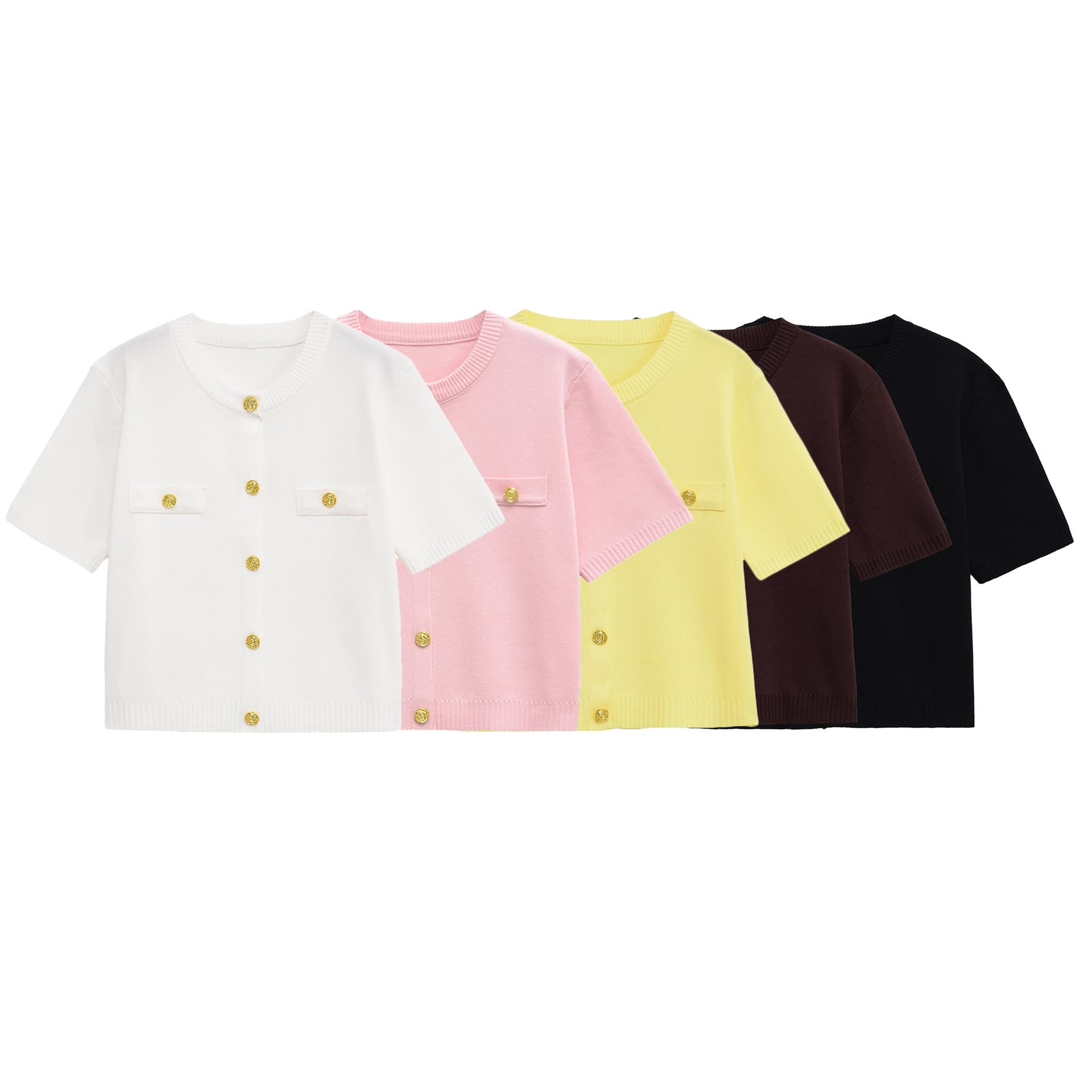 2025 AliExpress Hot Selling Women's Clothing Wholesale New ZR In Stock Short Sleeve Knit Top